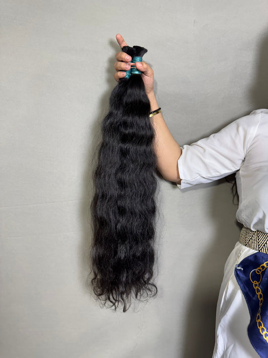 Raw Indian Wavy Bulk Hair Bundles - Velora Luxury Fashion