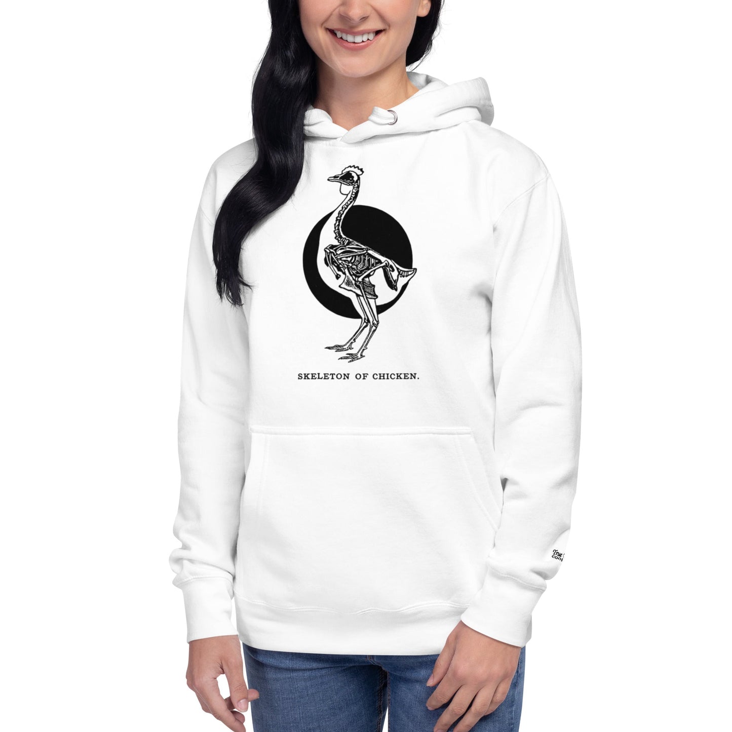Retro Chicken Skeleton Unisex Premium Bunny Hug (Hoodie) - Velora Luxury Fashion