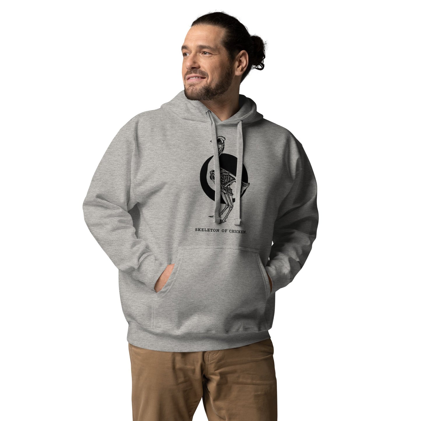 Retro Chicken Skeleton Unisex Premium Bunny Hug (Hoodie) - Velora Luxury Fashion