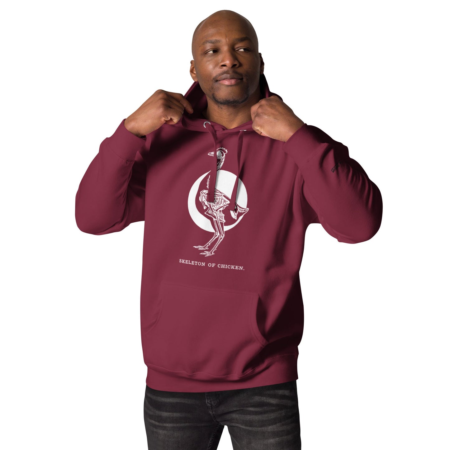 Retro Chicken Skeleton Unisex Premium Bunny Hug (Hoodie) - Velora Luxury Fashion