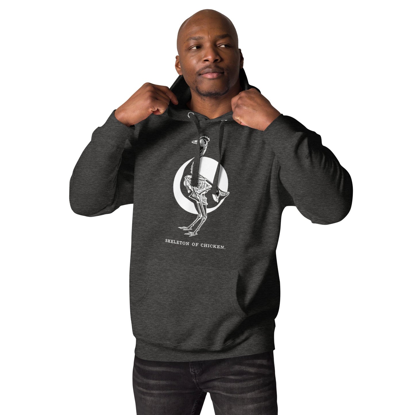 Retro Chicken Skeleton Unisex Premium Bunny Hug (Hoodie) - Velora Luxury Fashion