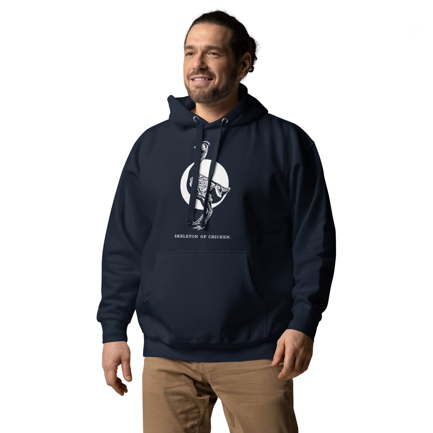 Retro Chicken Skeleton Unisex Premium Bunny Hug (Hoodie) - Velora Luxury Fashion