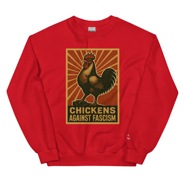 Retro Chickens Against Fascism Unisex Sweatshirt - Velora Luxury Fashion
