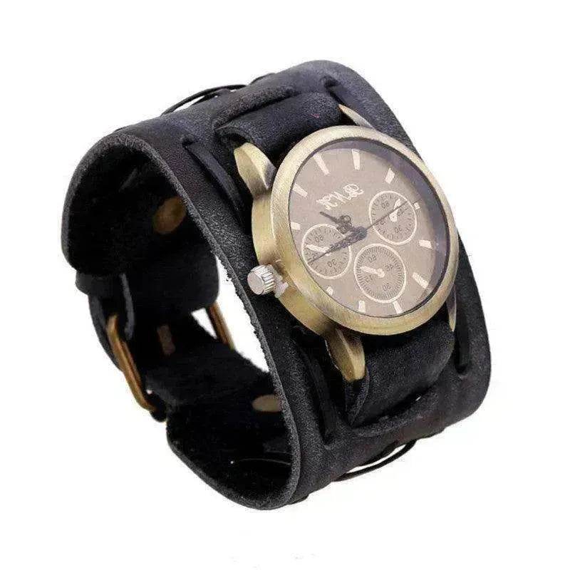 Retro Cowhide Men's Punk Watches - Velora
