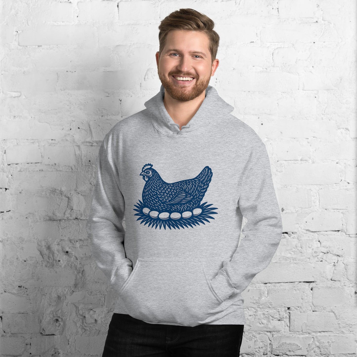 Retro Hen Unisex Bunny Hug (Hoodie) - Velora Luxury Fashion