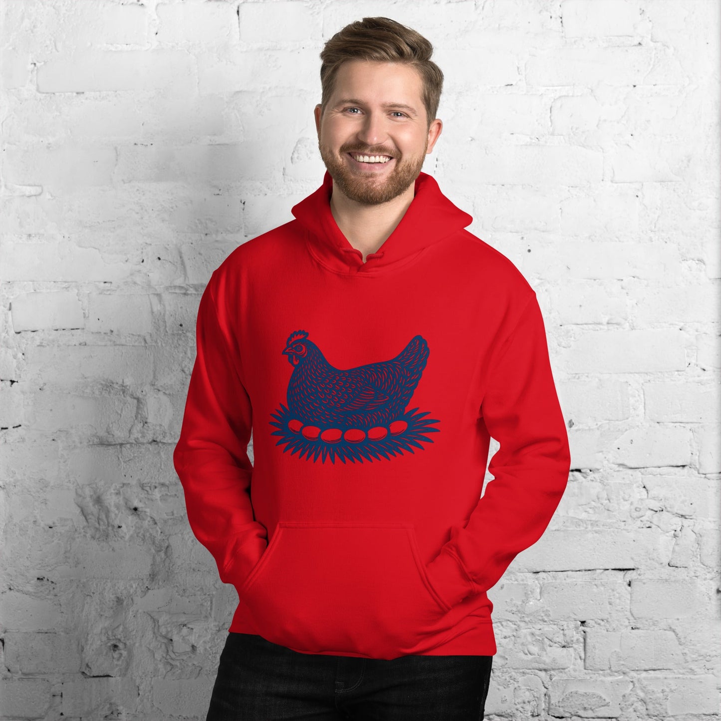 Retro Hen Unisex Bunny Hug (Hoodie) - Velora Luxury Fashion