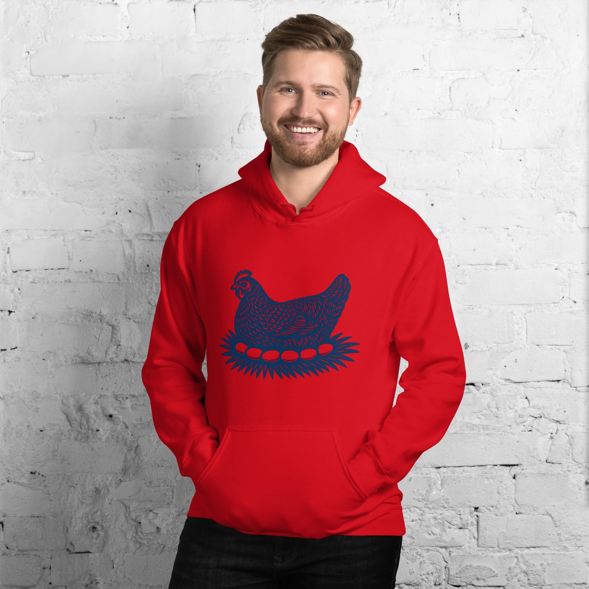 Retro Hen Unisex Bunny Hug (Hoodie) - Velora Luxury Fashion