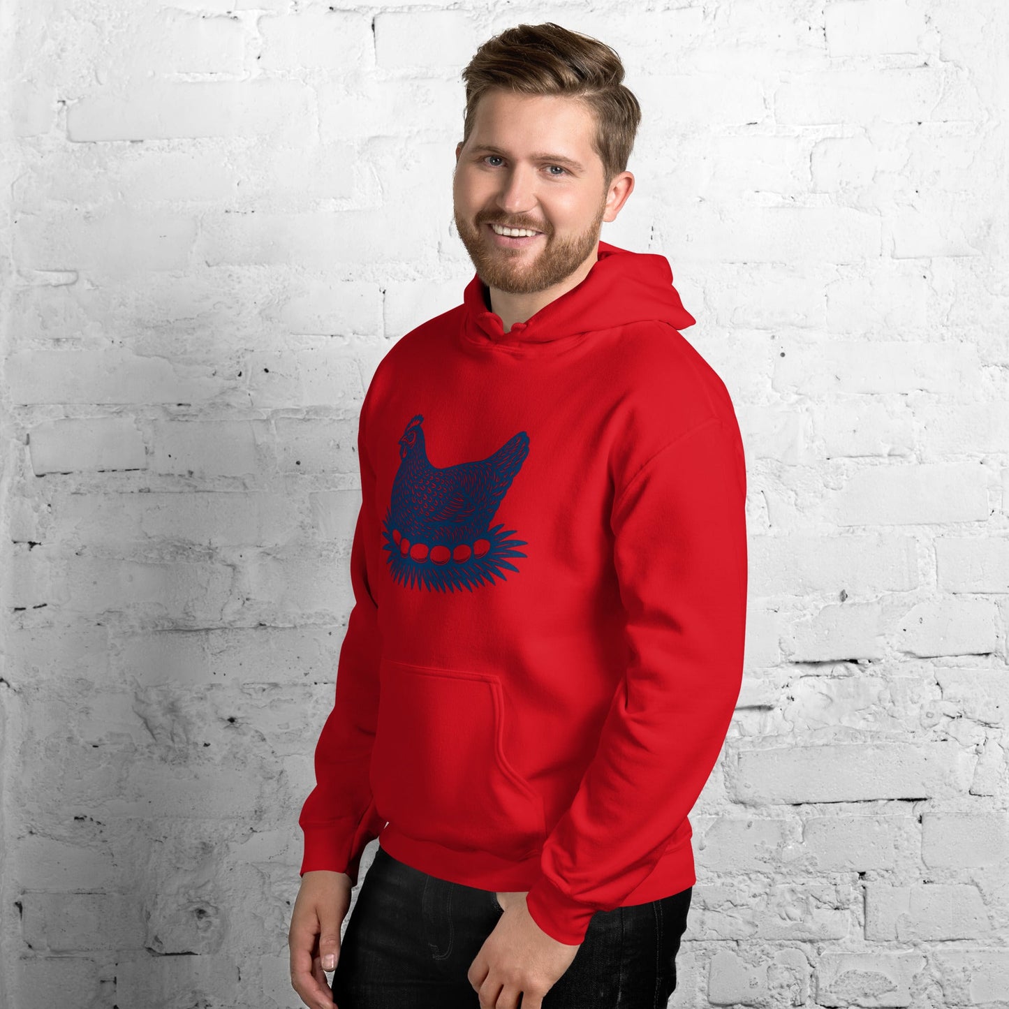 Retro Hen Unisex Bunny Hug (Hoodie) - Velora Luxury Fashion