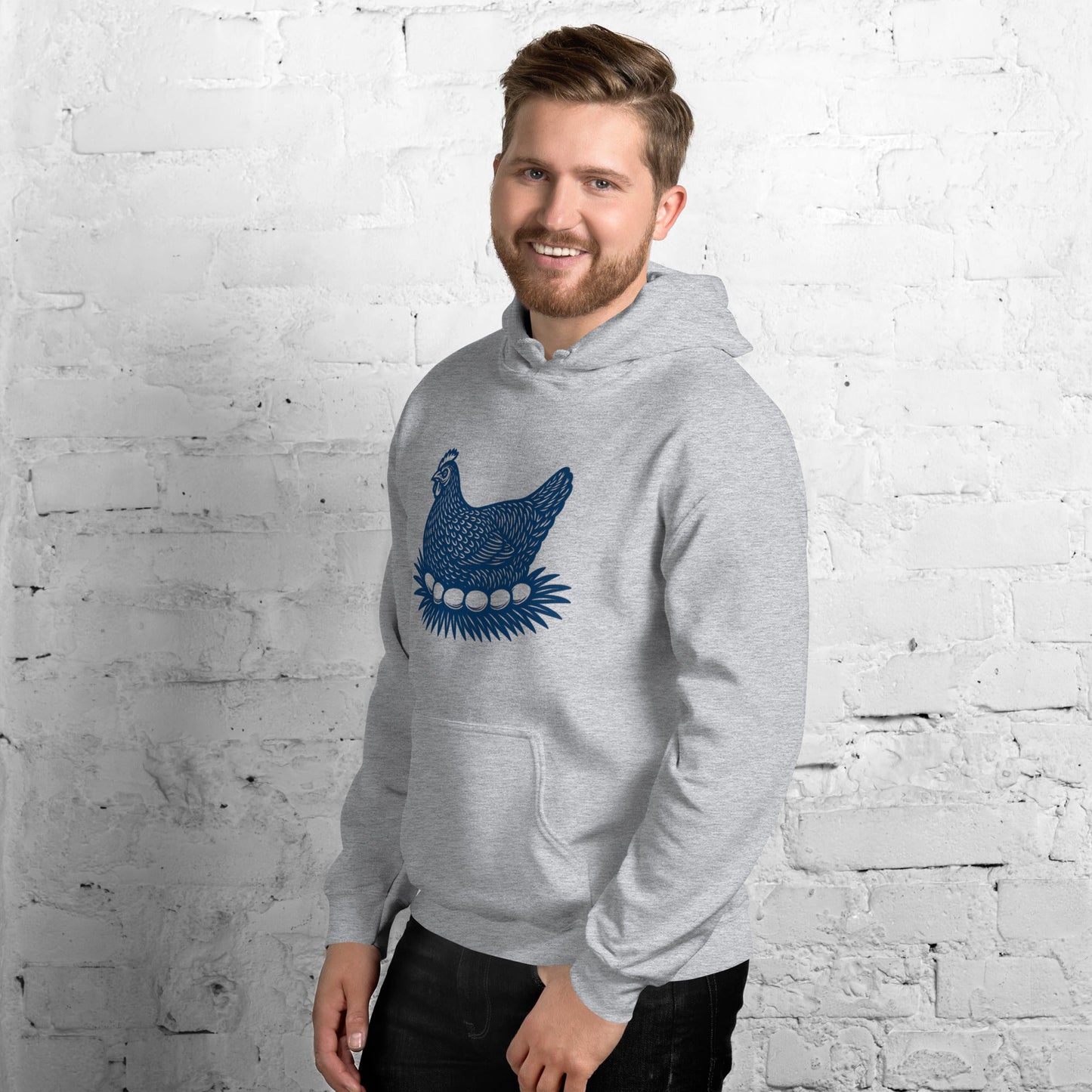 Retro Hen Unisex Bunny Hug (Hoodie) - Velora Luxury Fashion