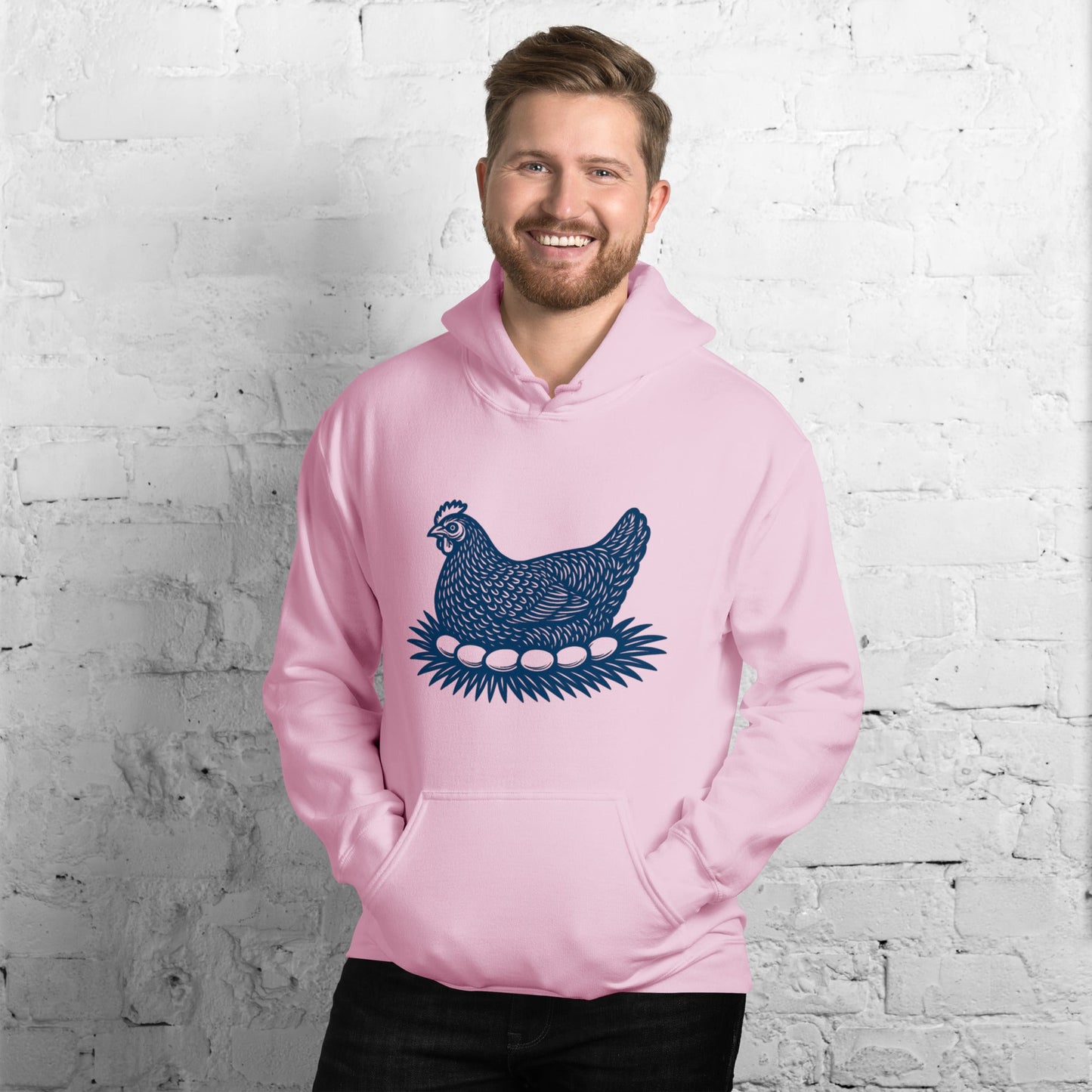 Retro Hen Unisex Bunny Hug (Hoodie) - Velora Luxury Fashion