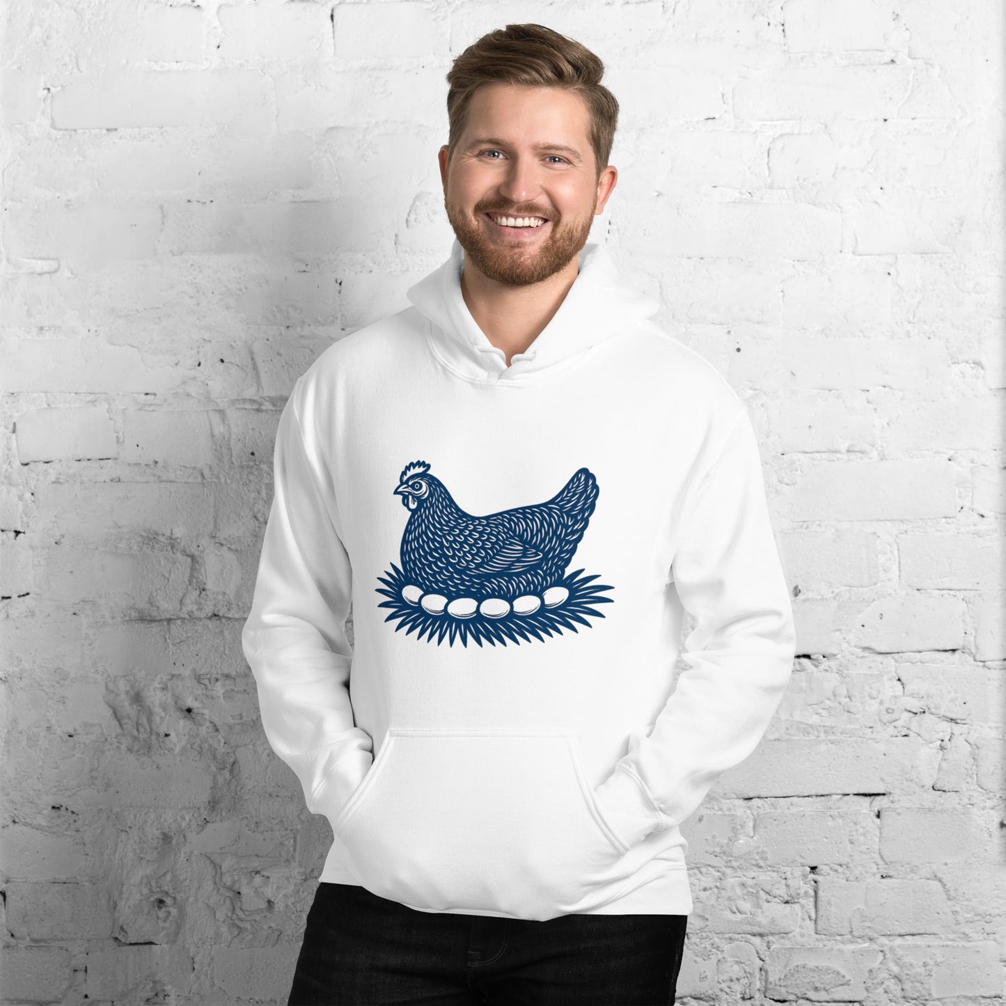 Retro Hen Unisex Bunny Hug (Hoodie) - Velora Luxury Fashion