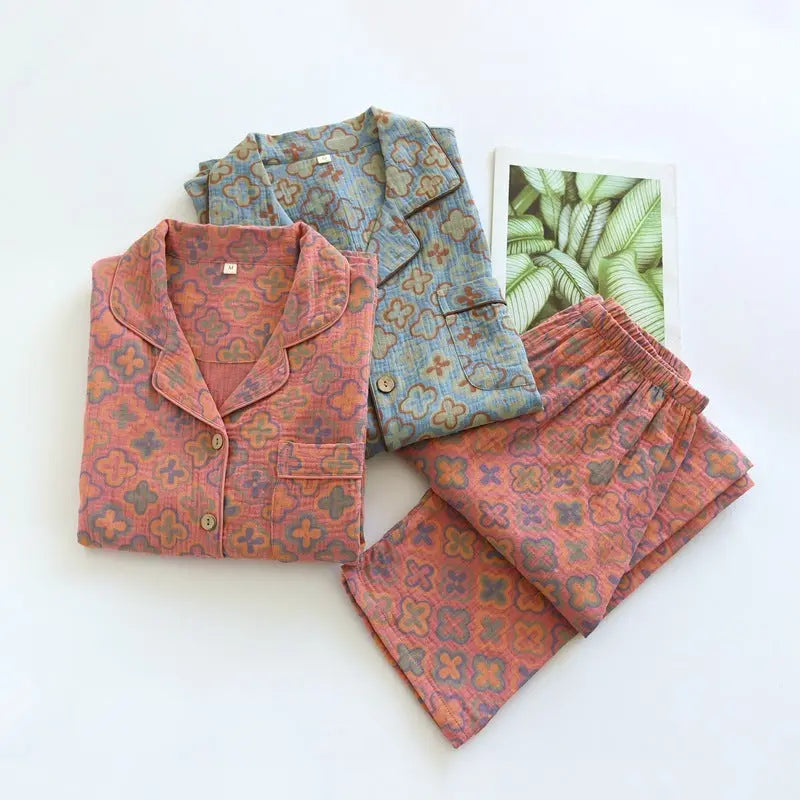 Retro New Pure Cotton Pajamas For Women EX-STOCK Canada