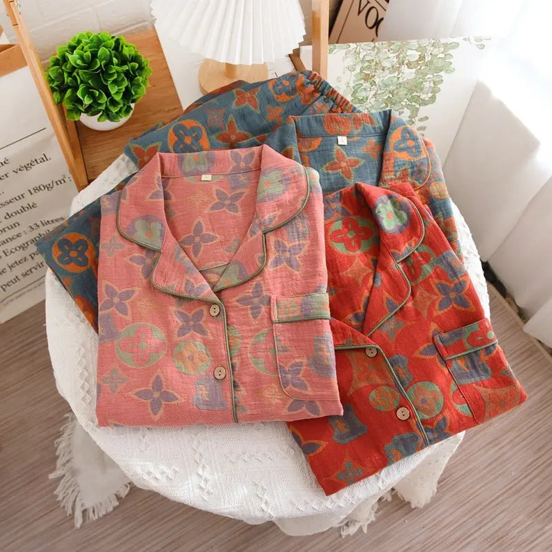 Retro New Pure Cotton Pajamas For Women EX-STOCK Canada