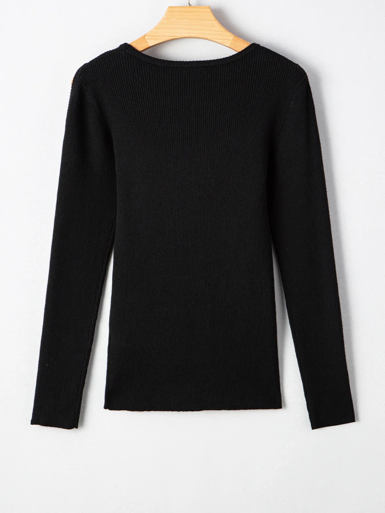 Ribbed Knit Cold Shoulder Sweater - Velora Luxury Fashion
