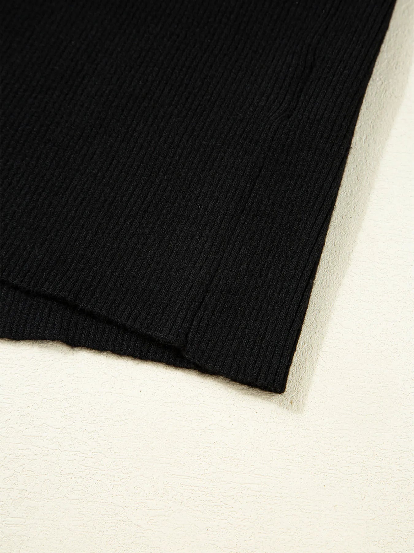 Ribbed Knit Cold Shoulder Sweater - Velora Luxury Fashion