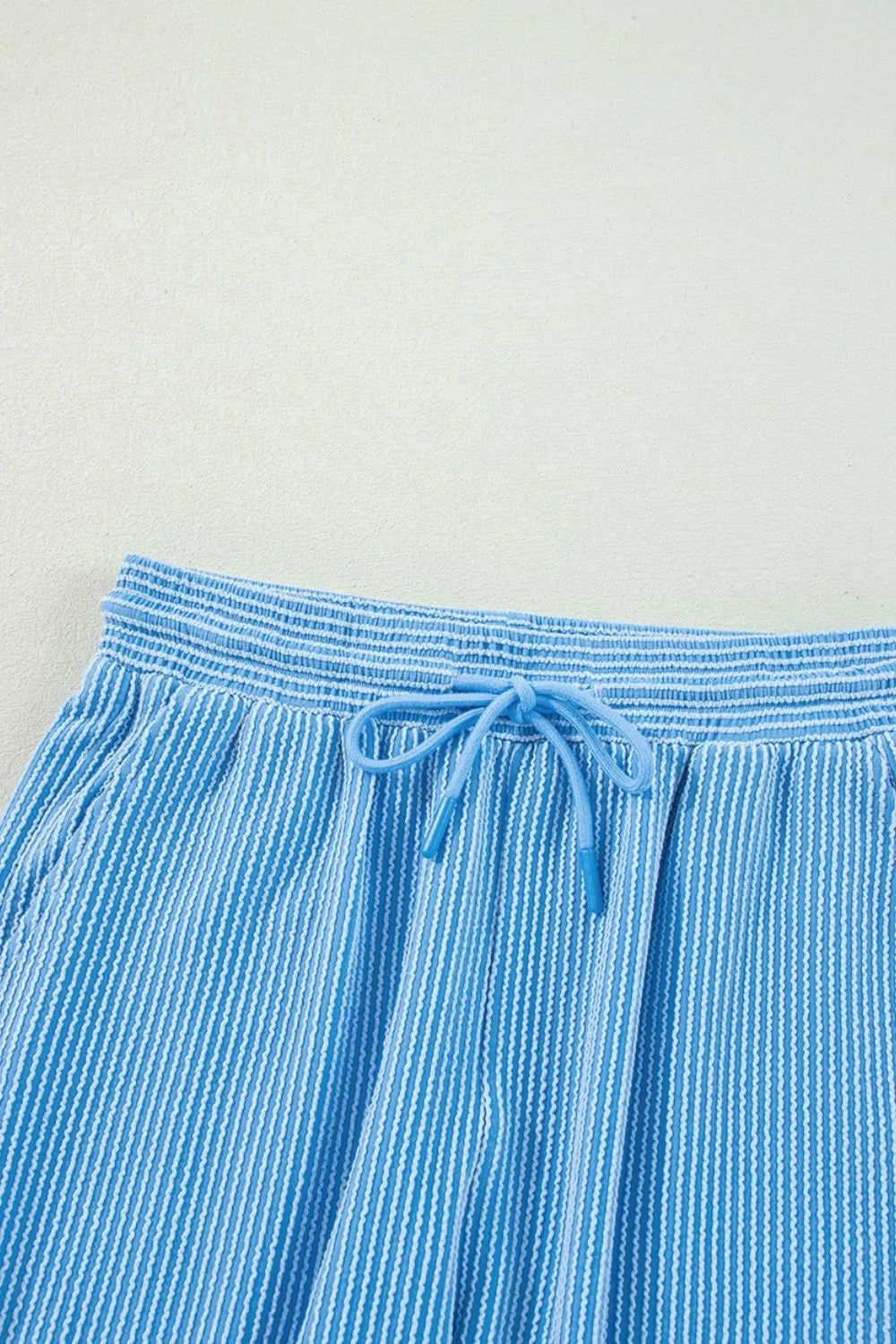 Ribbed Knit Round Neck Top and Pants Casual Set - Velora Luxury Fashion