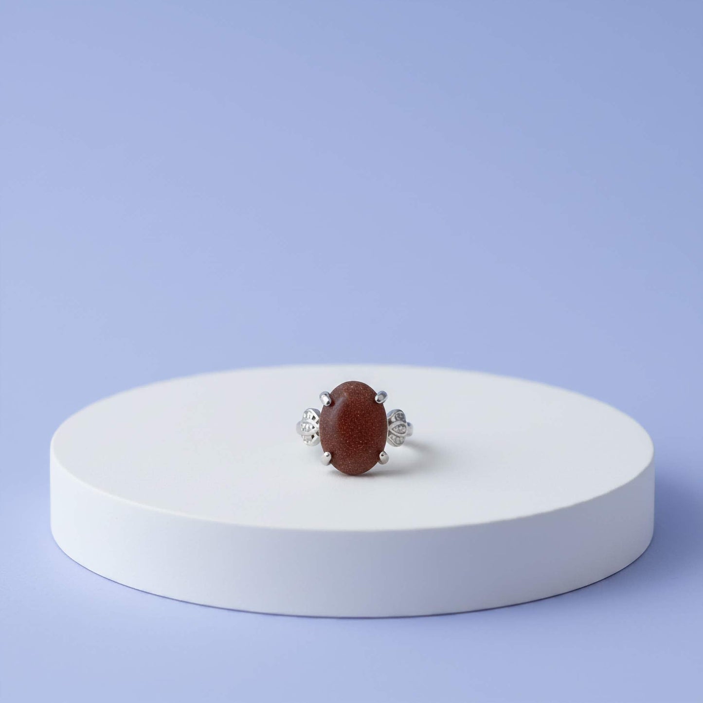 Oval Stone Silver Ring  | Elegant Rings