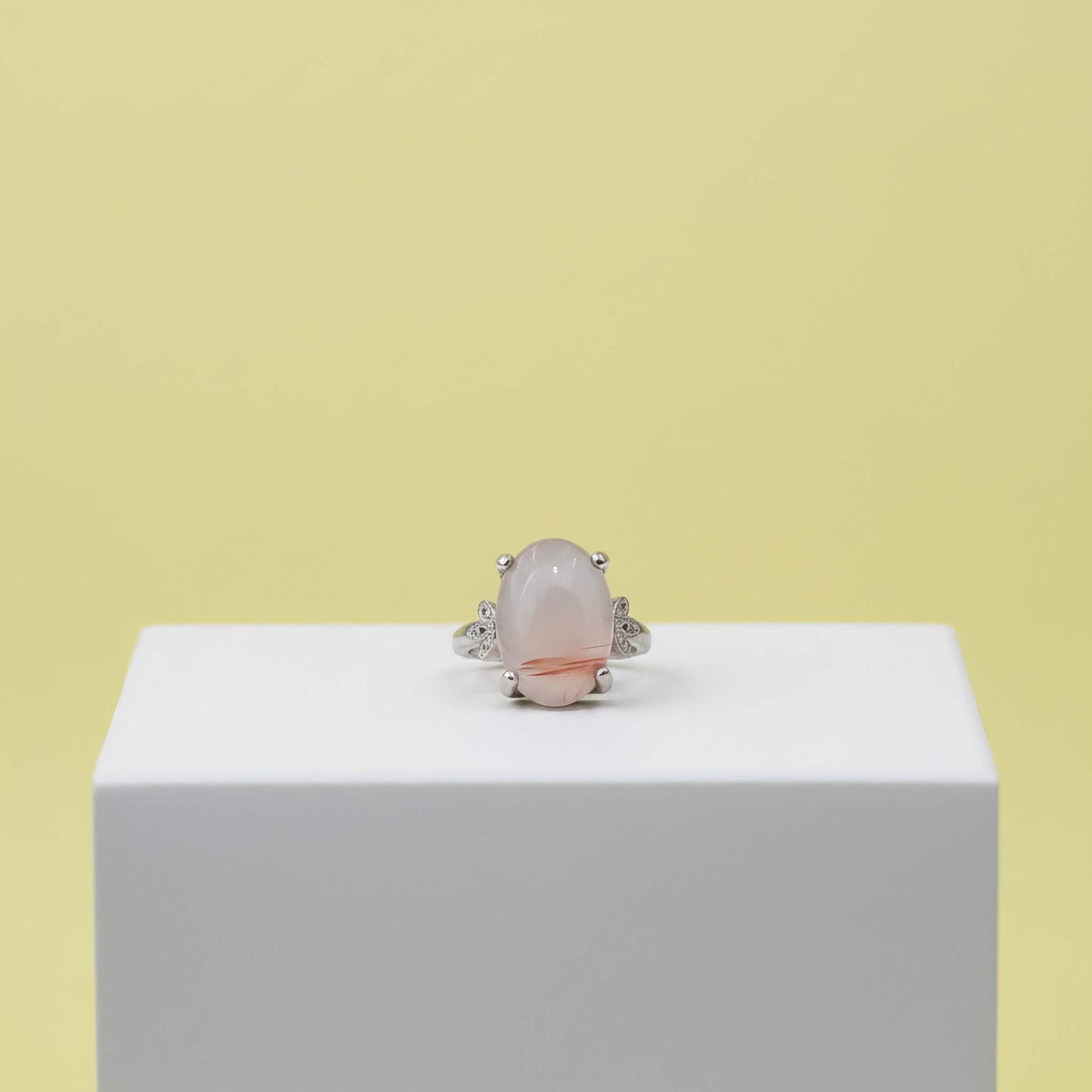 Oval Stone Silver Ring  | Elegant Rings