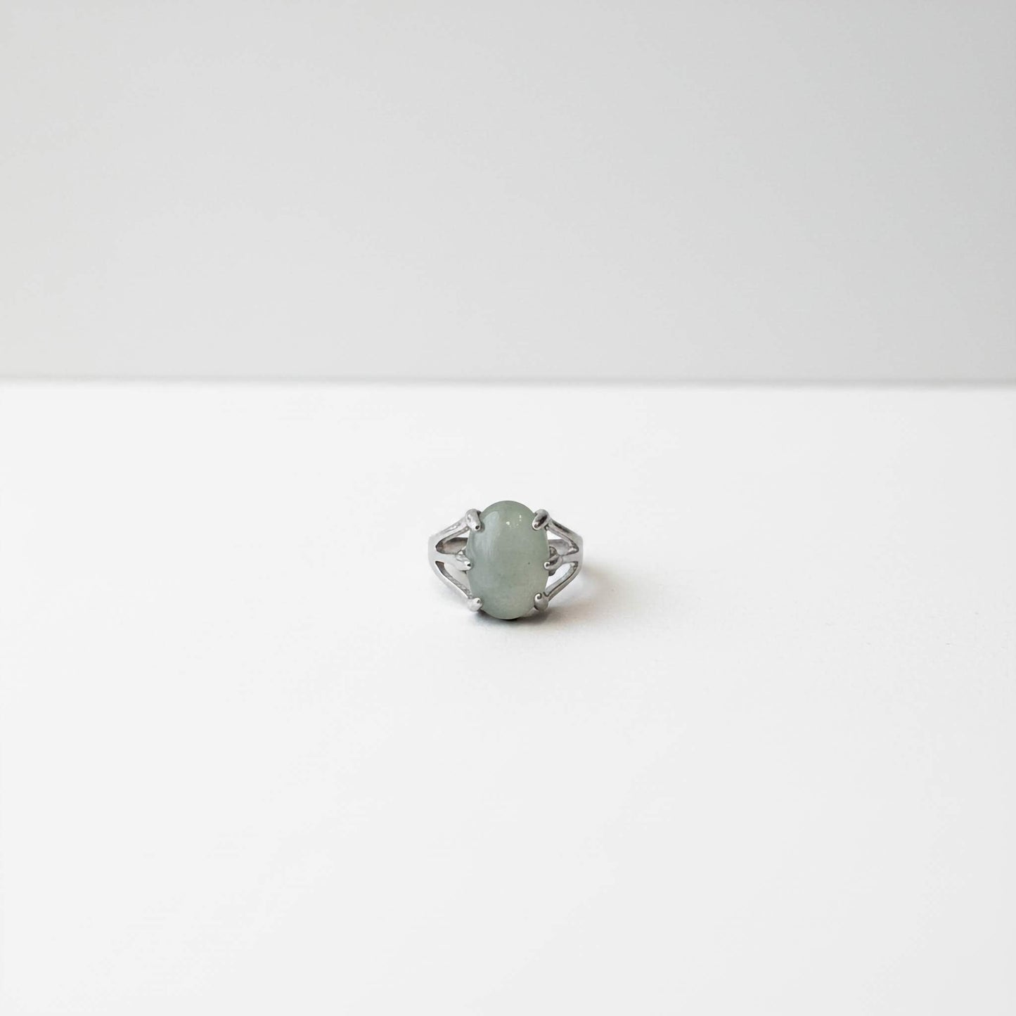 Oval Stone Silver Ring  | Elegant Rings