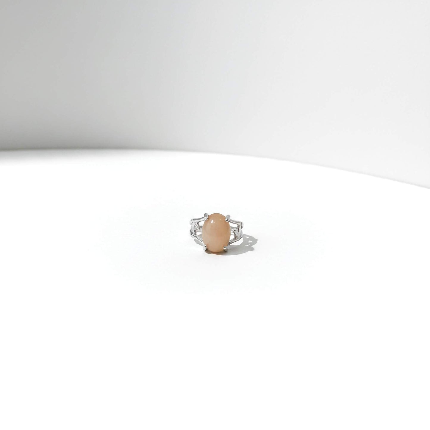 Oval Stone Silver Ring  | Elegant Rings