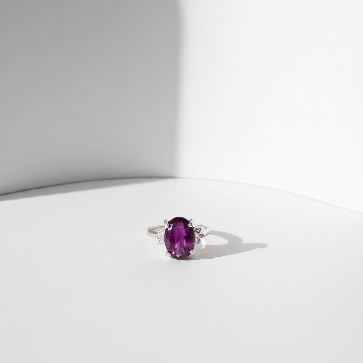 Oval Stone Silver Ring  | Elegant Rings