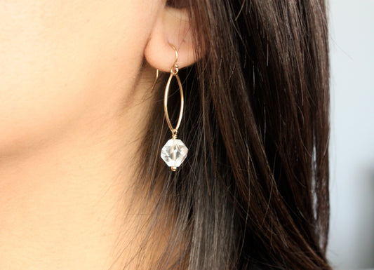 Rock Candy Quartz Marquise Drop Earrings - Velora Luxury Fashion