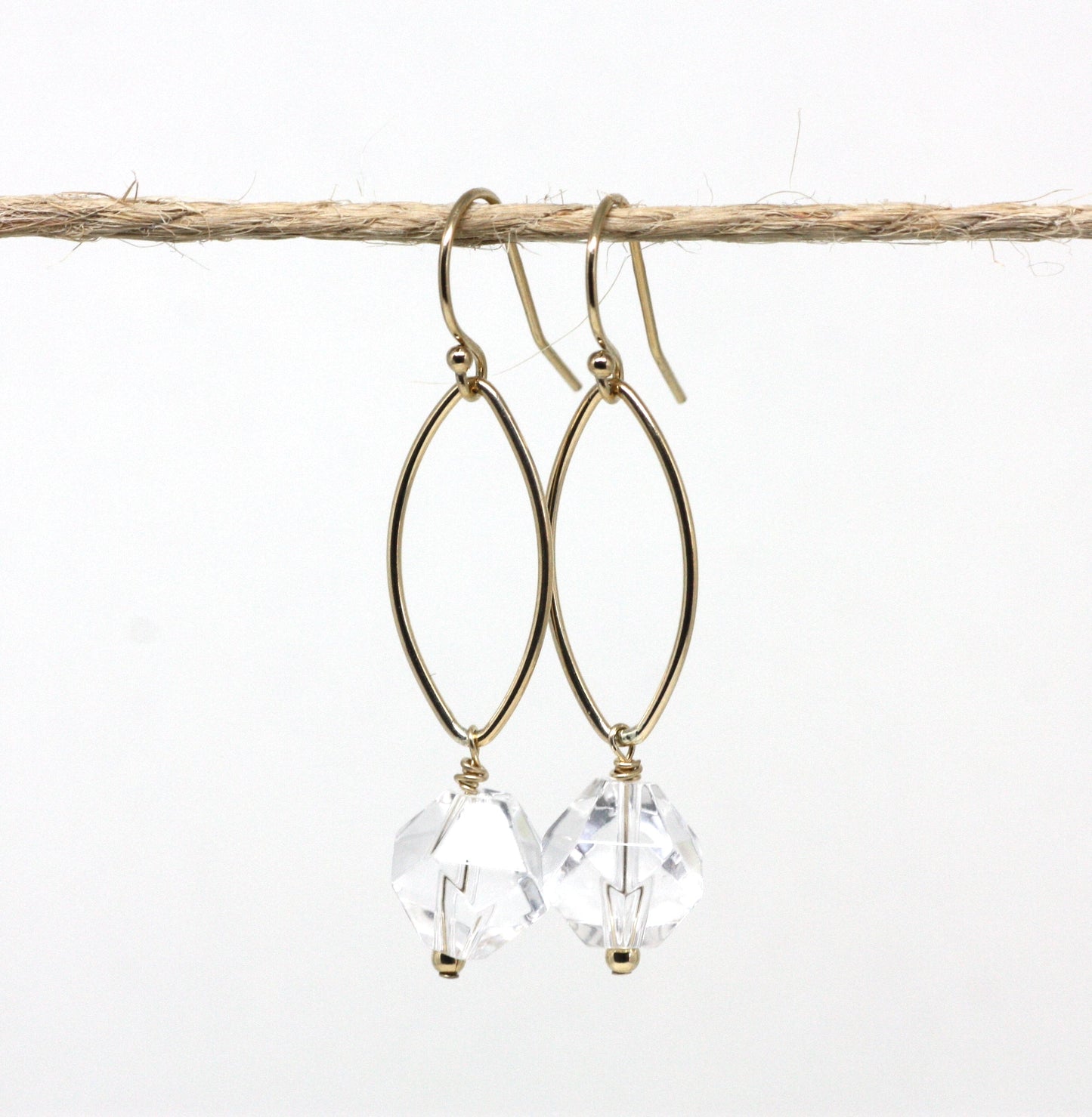 Rock Candy Quartz Marquise Drop Earrings - Velora Luxury Fashion