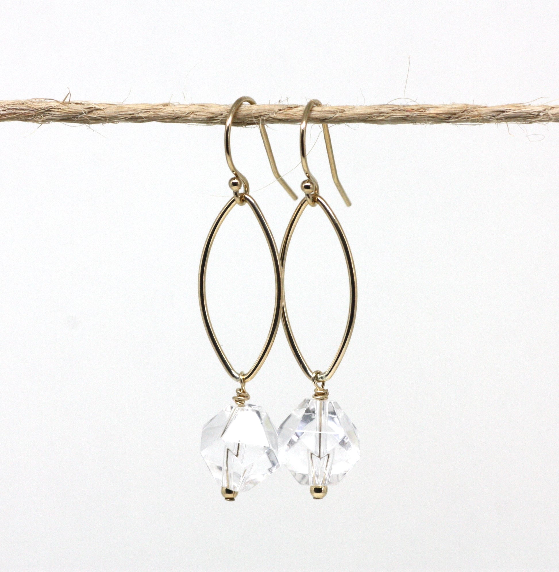 Rock Candy Quartz Marquise Drop Earrings - Velora Luxury Fashion
