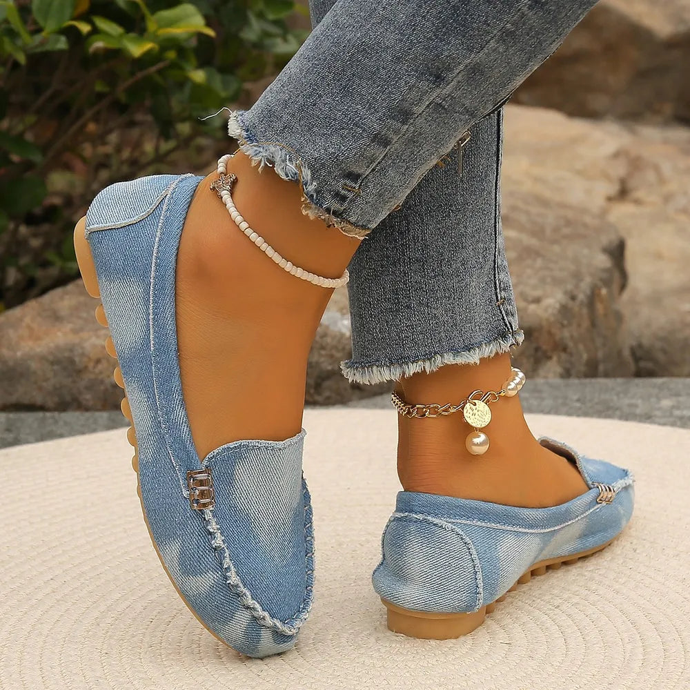 Round Toe Flat Loafers - Velora Luxury Fashion