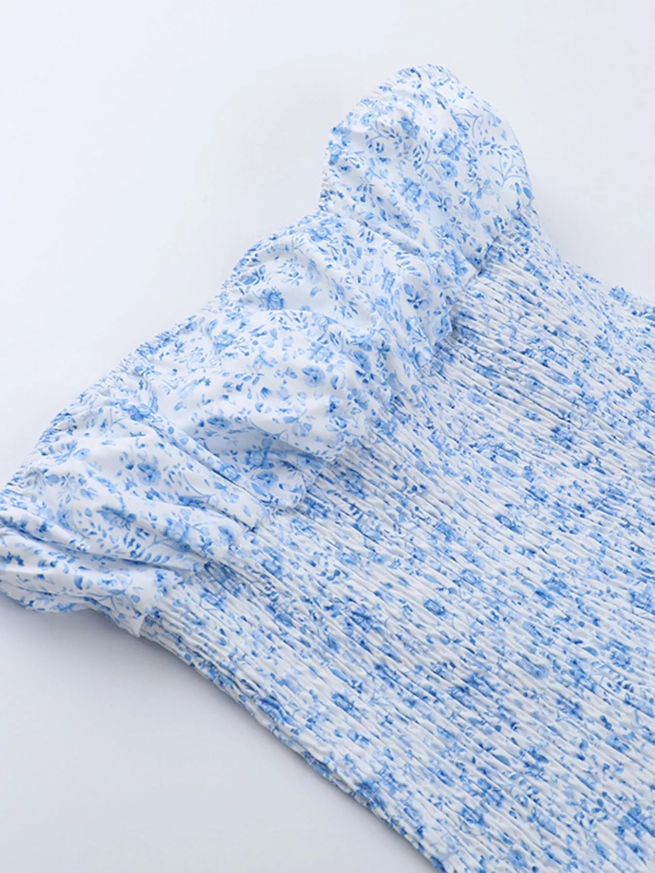 Ruffled Layered Floral Tube Mini Dress - Velora Luxury Fashion