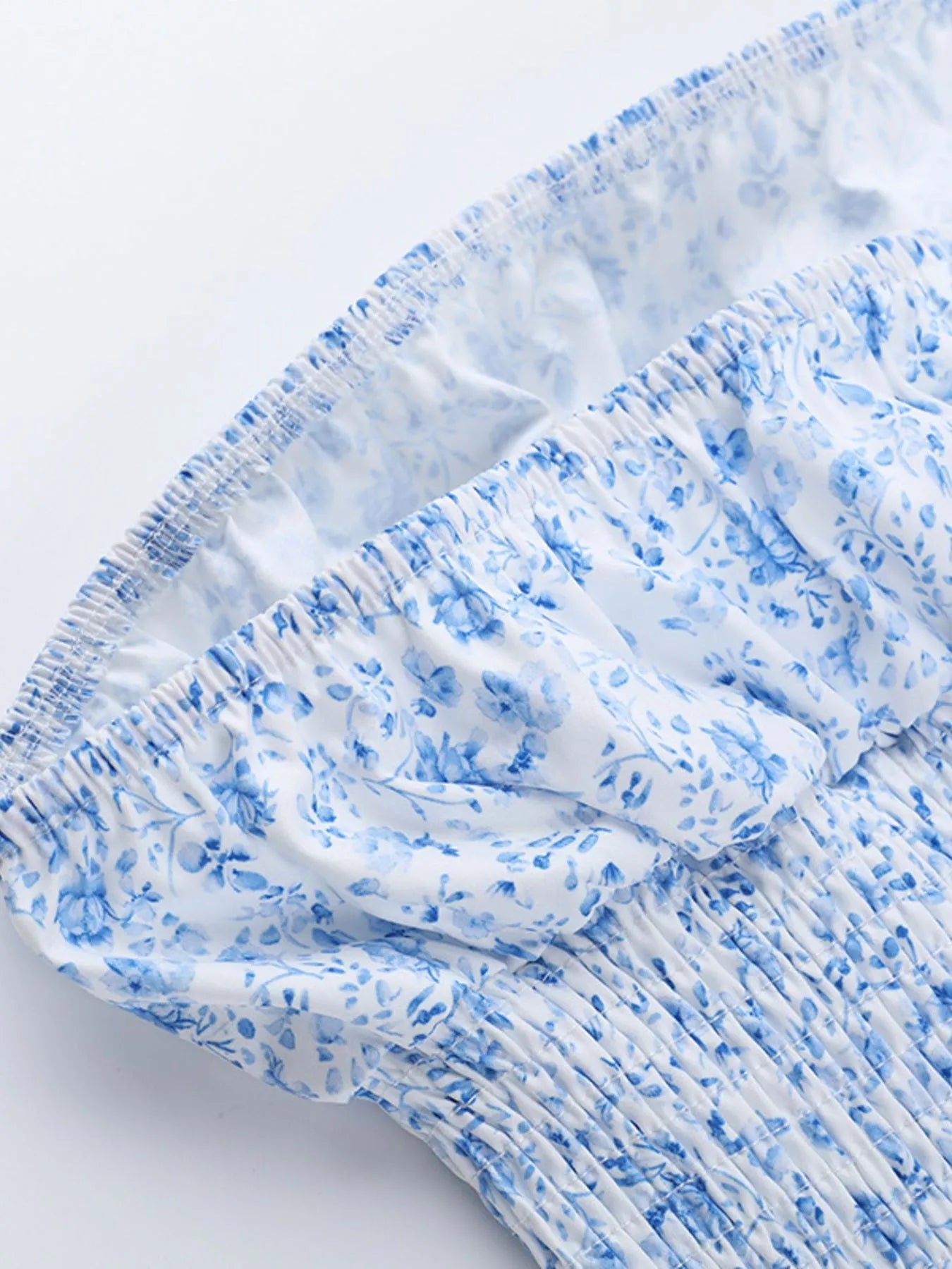 Ruffled Layered Floral Tube Mini Dress - Velora Luxury Fashion