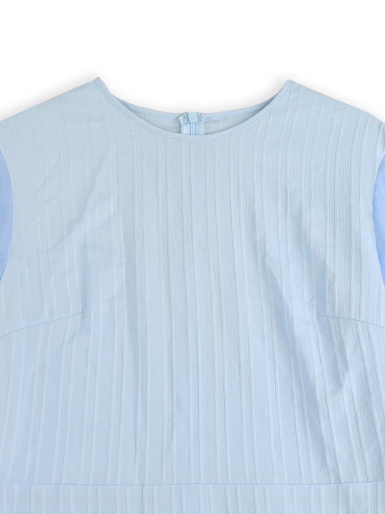 Ruffled Round Neck Flutter Sleeve Dress - Velora Luxury Fashion