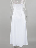 Ruffled V-Neck Maxi Dress - Velora Luxury Fashion