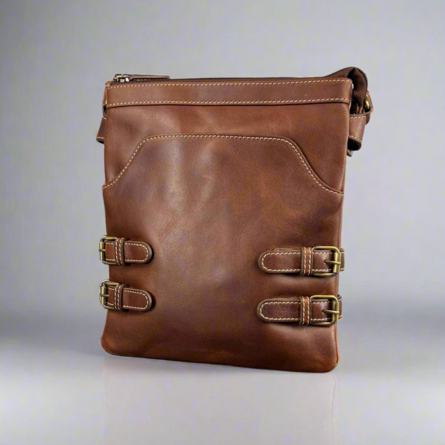 Rugged Earth Full Grain Leather Bag - Velora Luxury Fashion