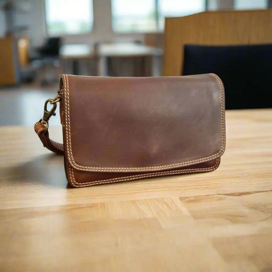 Rugged Earth Full Grain Small Organizer Bag - Velora Luxury Fashion