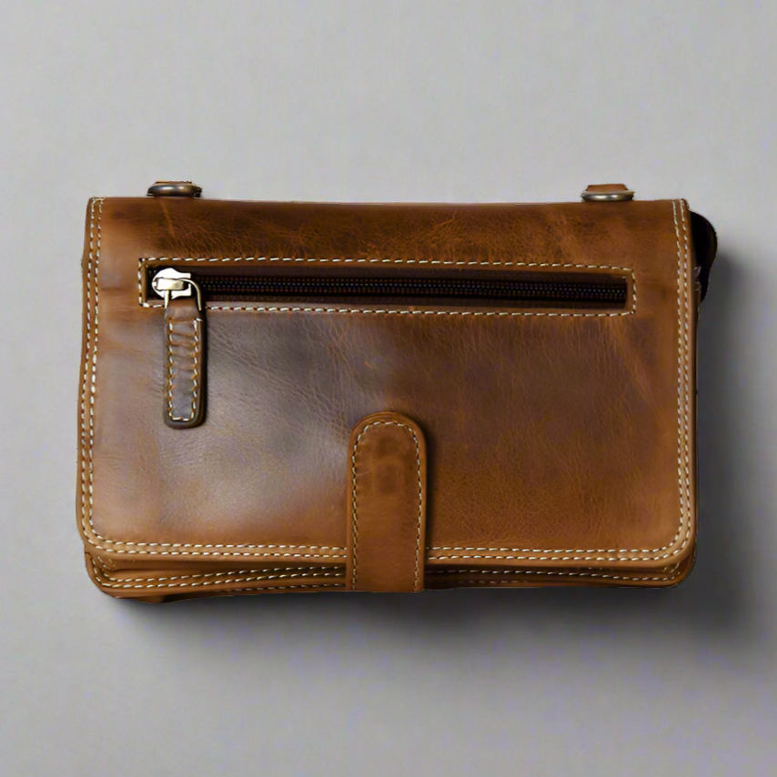 Rugged Earth Leather Organizer Purse - Velora Luxury Fashion