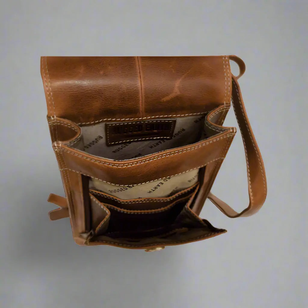 Rugged Earth Leather Organizer - Velora Luxury Fashion