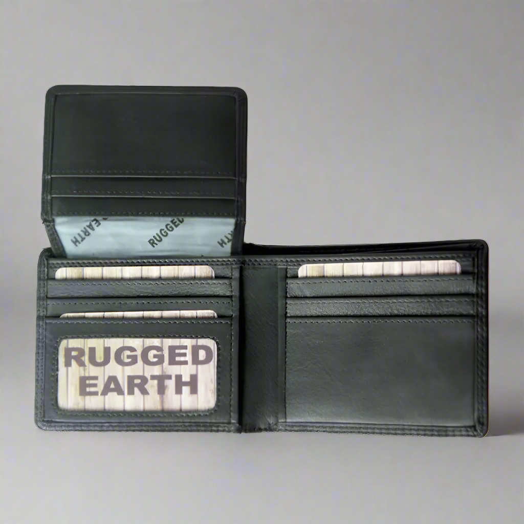Rugged Earth Men's Bifold Leather Wallet - Velora Luxury Fashion