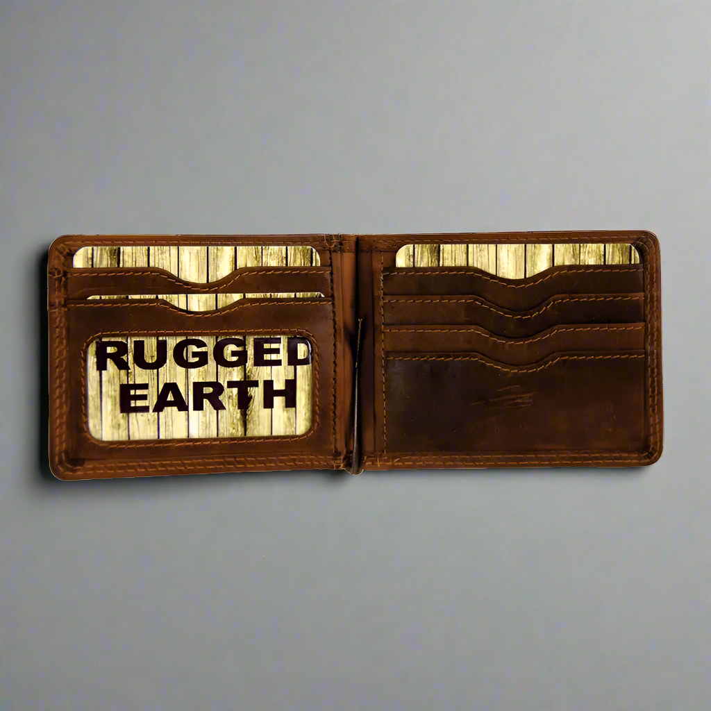 Rugged Earth Men's Leather Money Clip Wallet - Velora Luxury Fashion