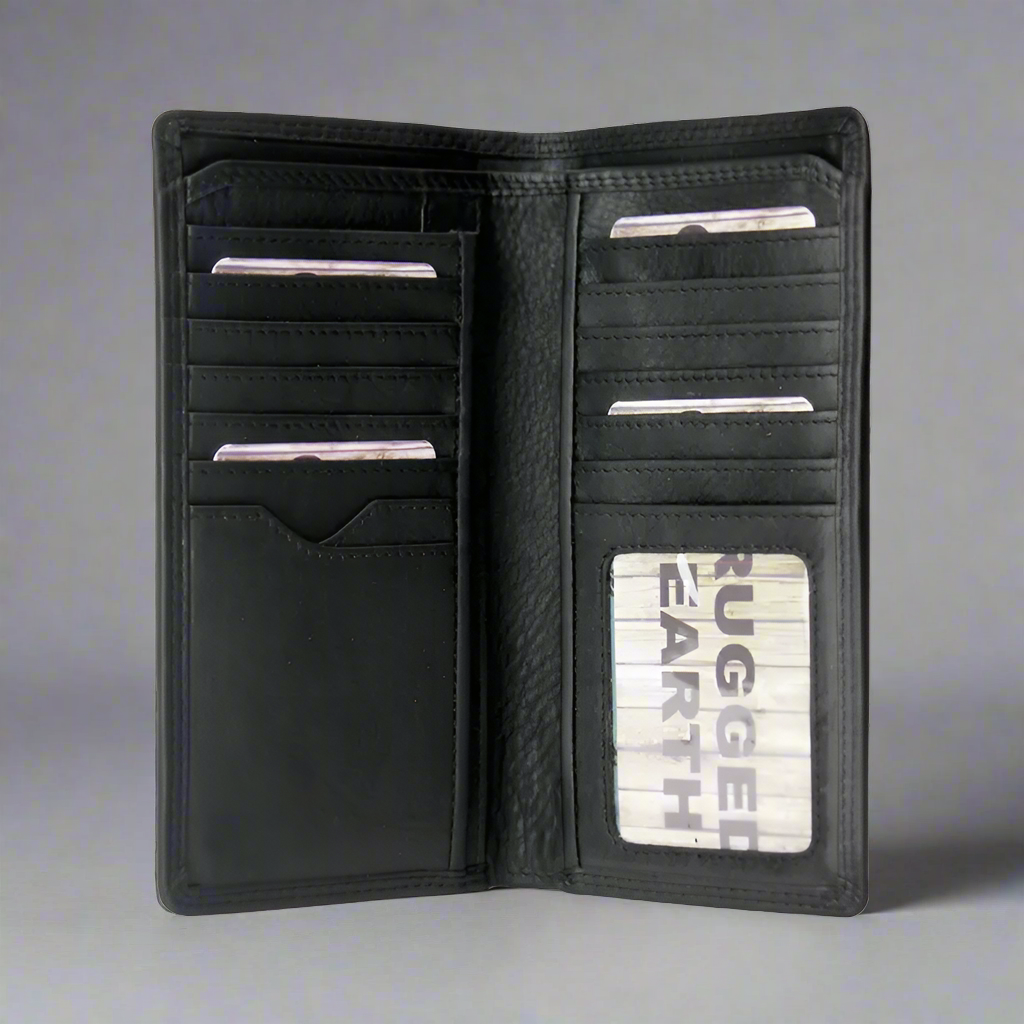 Rugged Earth Men's Tall Leather Wallet - Velora Luxury Fashion