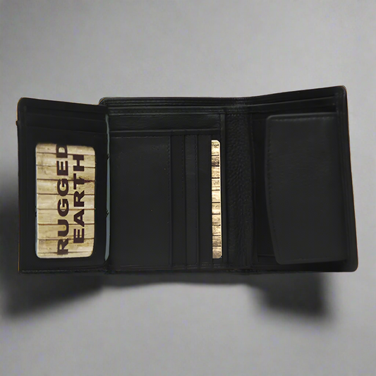 Rugged Earth Men's Leather Wallet with Coin Pocket Boutique of Leathers/Open Road