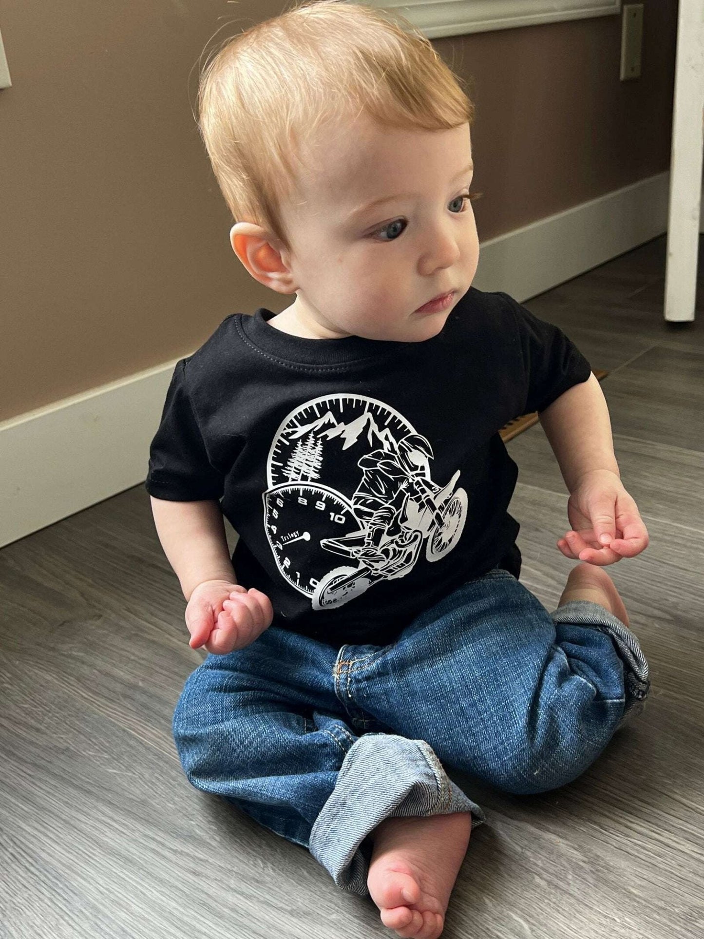 RusticGirls.Trilogy Dirt Bike Baby T-Shirt for Toddlers - Velora Luxury Fashion