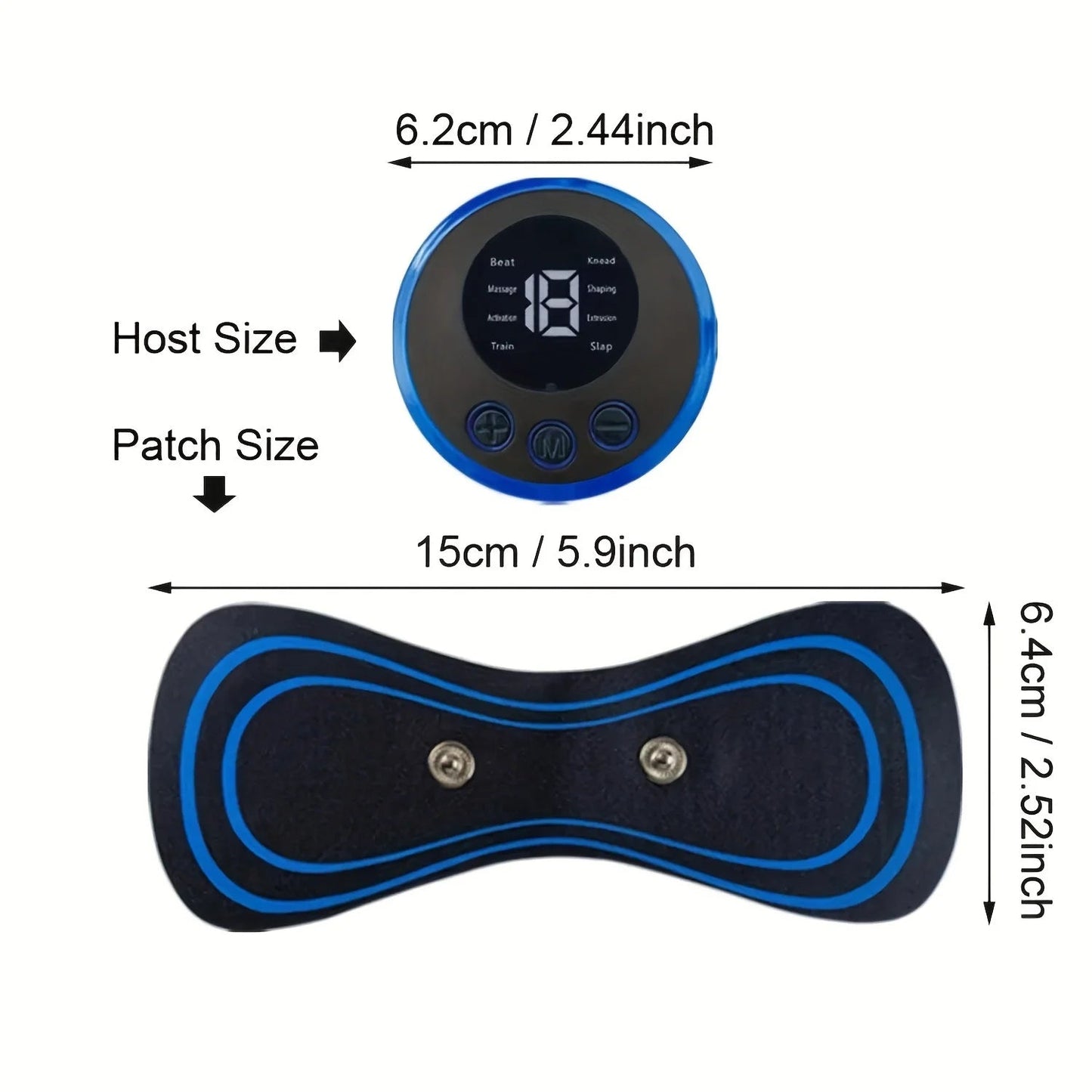 Muscle Electric Massager 2/3/4 Pcs EMS Neck Massage Machine 8 Modes 19 Levels of Strength Vibrater Instrument Treatment - Velora