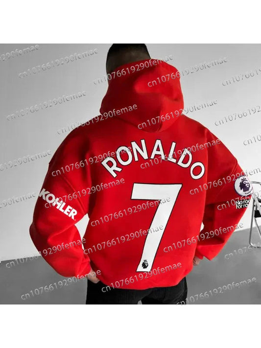 Ronaldo-Long Sleeved Hooded Sweatshirt for Men, Comfortable and Fashionable Sportswear, Daily Street Leisure Velora