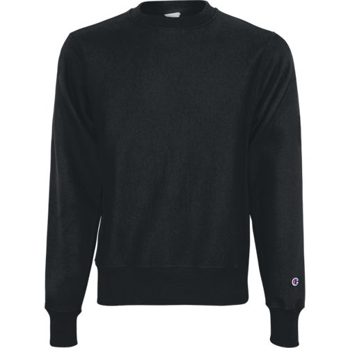 ADULT REVERSE WEAVE FLEECE CREW S149-BK - Velora