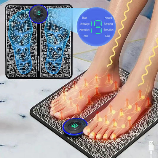 Portable Massage Foot Pad Massage Patch Massage Pen Cervical Neck and Back Full Body Massage Combination Set - Velora