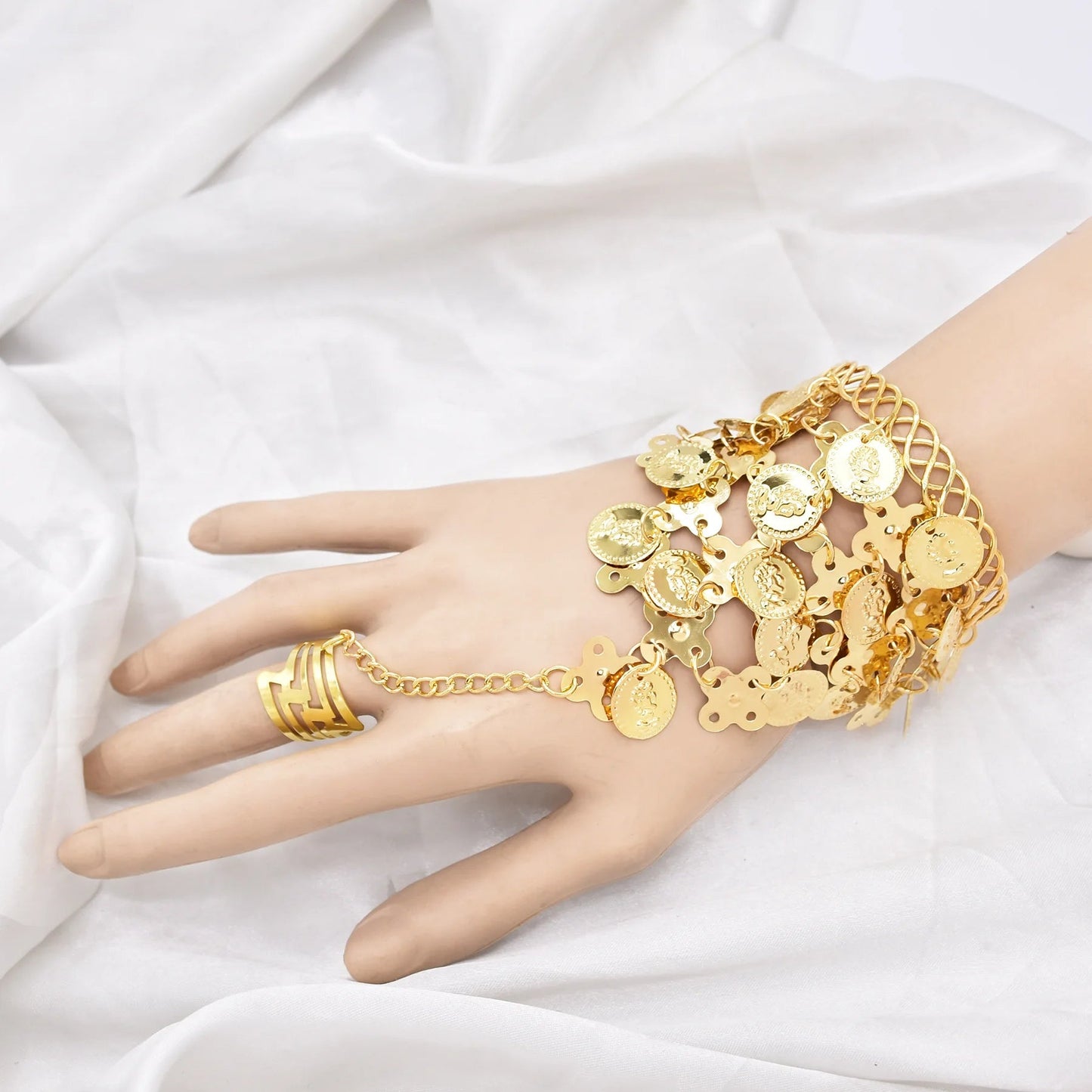 Indian Dance Accessories Necklace Headwear Earrings Bracelet Hair Band Jewelry Set Women's Party Jewelry Gifts Velora