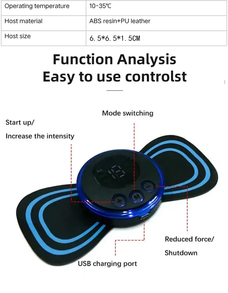 Rechargeable neck massager electric neck massage to relieve pain EMS acupoint muscle stimulation relaxation massage - Velora