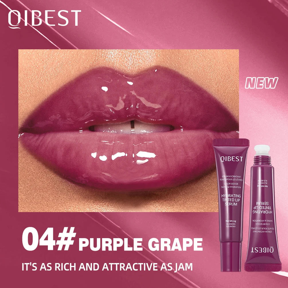 QIBEST Watery Crystal Clear Jelly Lip Oil Lip Balm Moisturizing Smoothing Lip Lines Jelly Pout Lip Gloss Glass Tinted Lip Glaze - Velora