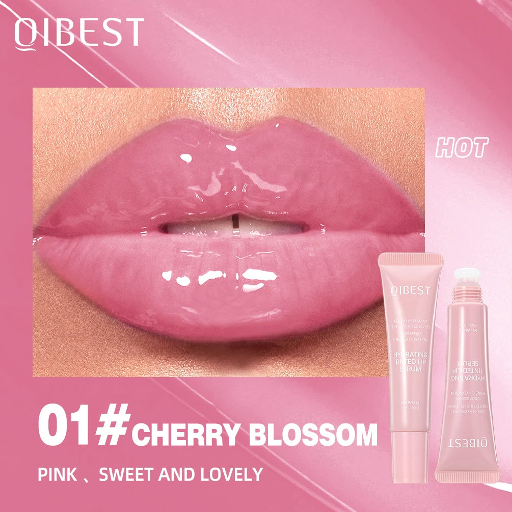 QIBEST Watery Crystal Clear Jelly Lip Oil Lip Balm Moisturizing Smoothing Lip Lines Jelly Pout Lip Gloss Glass Tinted Lip Glaze - Velora